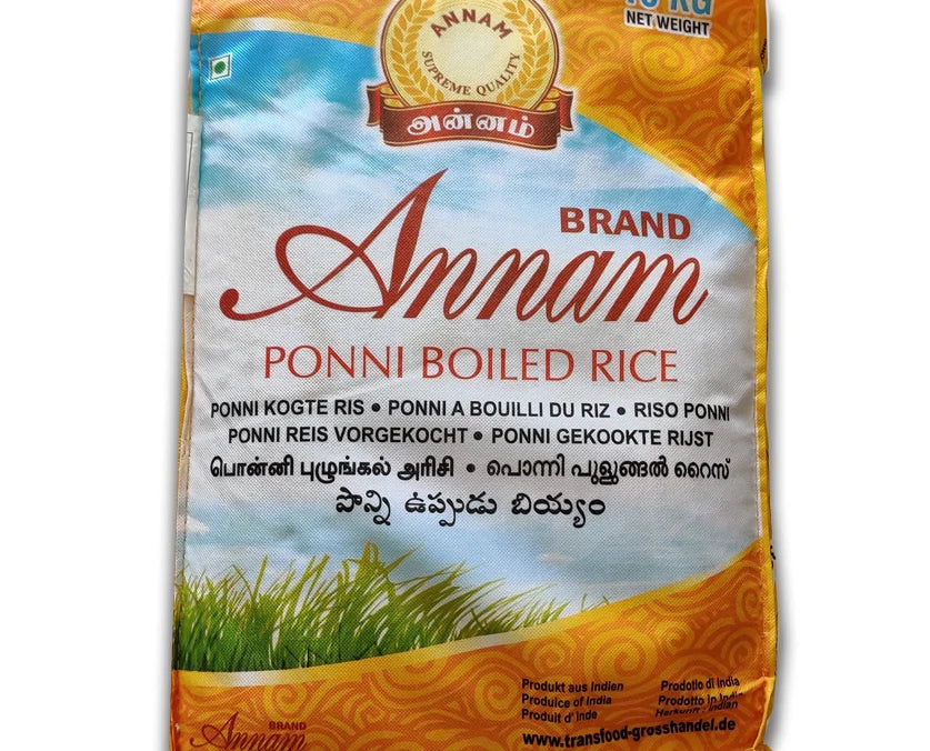 Annam Ponni Boiled Rice 10kg (Only 1 per Order)