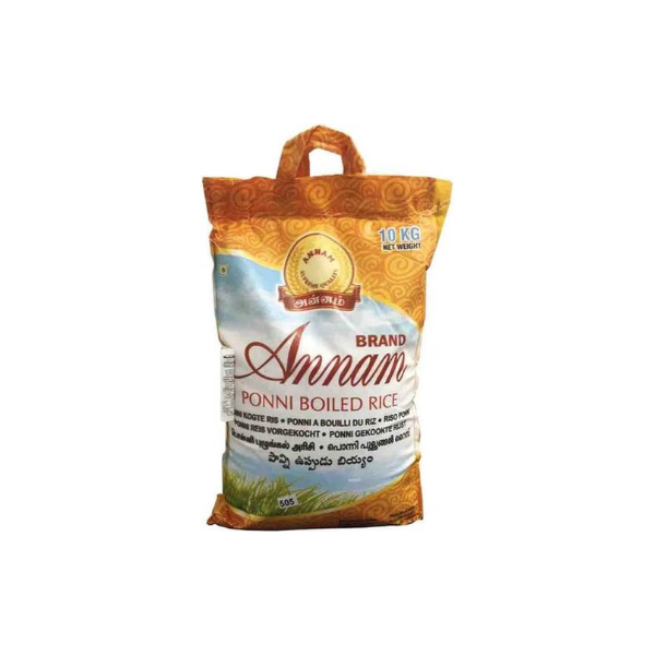 Annam Ponni Boiled Rice 10kg (Only 1 per Order)