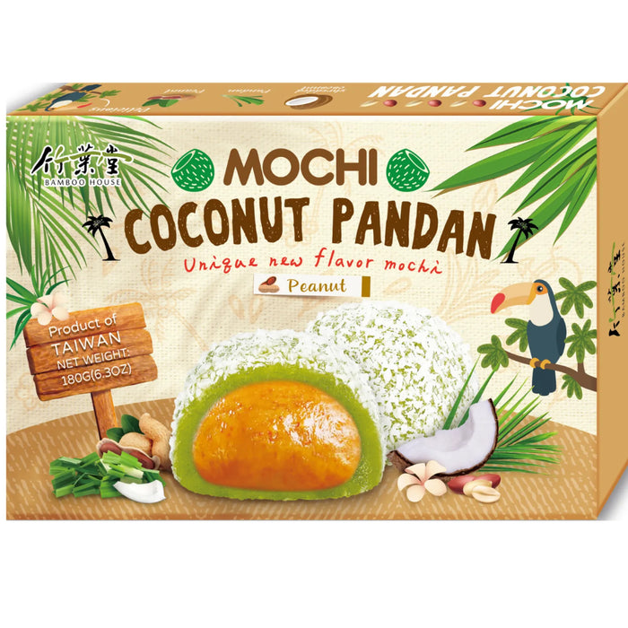 Bamboo House Mochi - Coconut Pandan (Peanut) 180gm