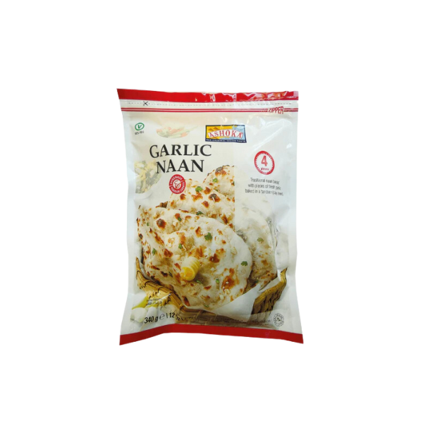 Frozen Ashoka Tandoori Garlic Naan (4 pcs) 340gm - Only Berlin Delivery