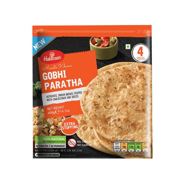 Frozen Haldiram's Aloo Gobhi Paratha (4pcs) 400gm - Only Berlin Delivery