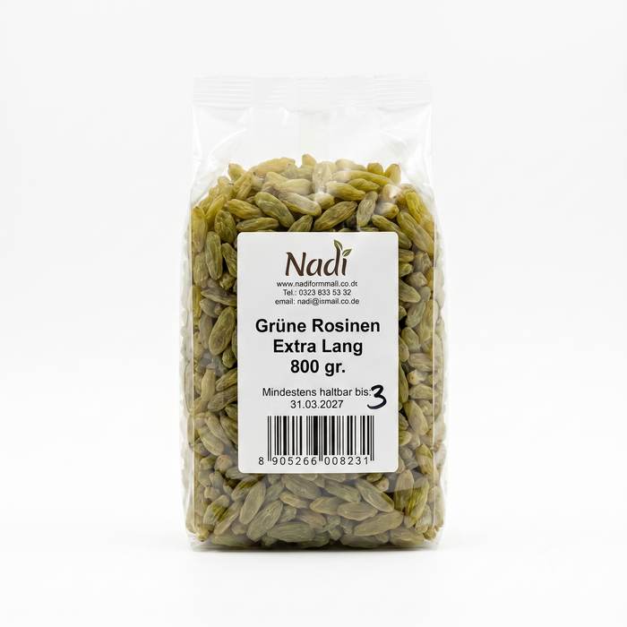 Nadi - Grüne Rosinen (Extra Long) 800gm