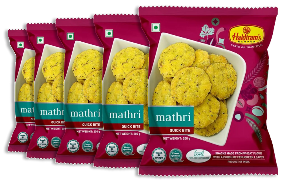 Haldiram's Mathri 200gm Bundle (Choose your Quantity)