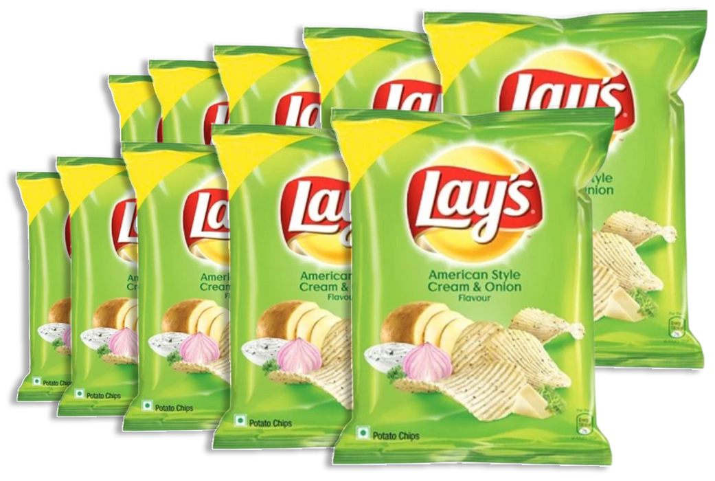 Lays Chips - American Style Cream & Onion 52gm Bundle (Choose your Quantity)