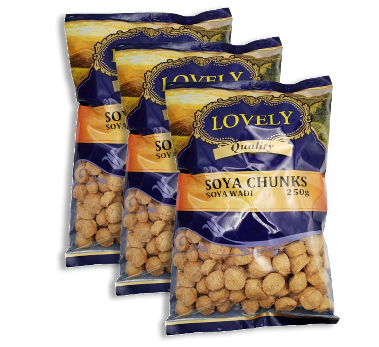 Lovely Soya Chunks 250gm Bundle (Choose your Quantity)