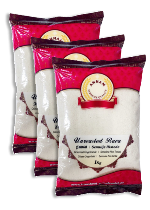 Annam Rava (Unroasted) 1kg Bundle (Choose your Quantity)