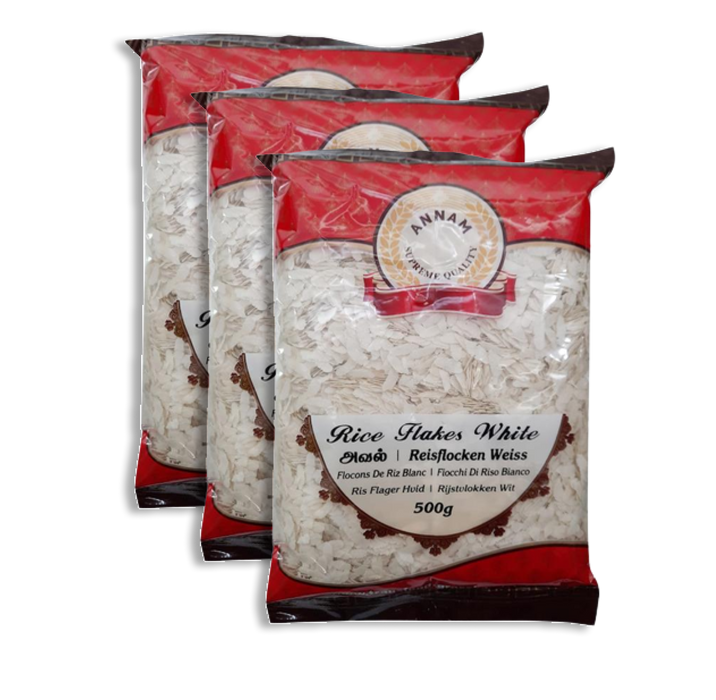 Annam Rice Flakes (Red) 500gm Bundle (Choose your Quantity)