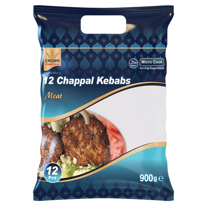 Frozen Crown Meat Chappal Kebab (12 pcs) 700gm - Only Berlin Delivery