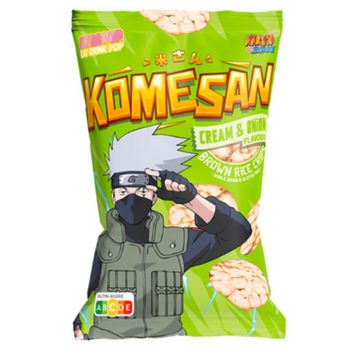 Komesan Brown Rice Chips - Cream & Onion Flavor 60gm