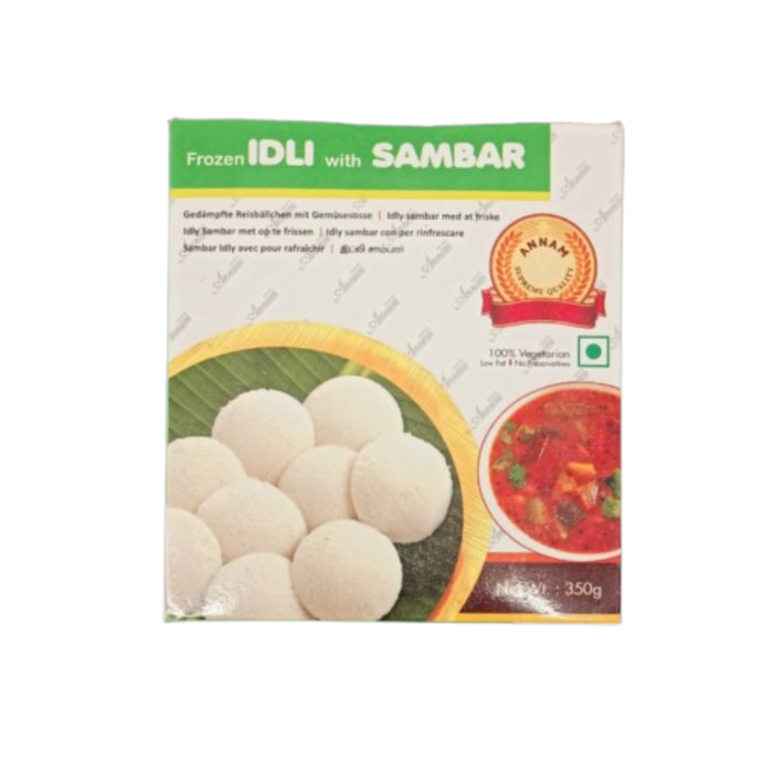 Frozen Annam Idli with Sambhar (6pcs) 350gm - Only Berlin Delivery
