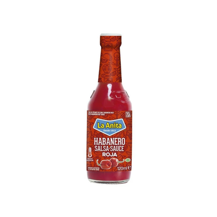 La Anita Salsa Sauce - Habanero (Roja) 120ml