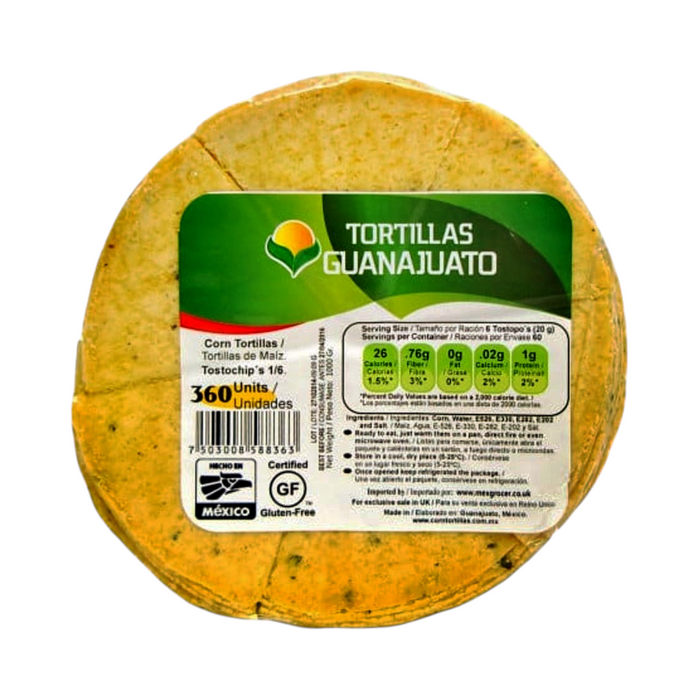Tortillas Guanajuato - Tostochip's (360pcs) 1kg
