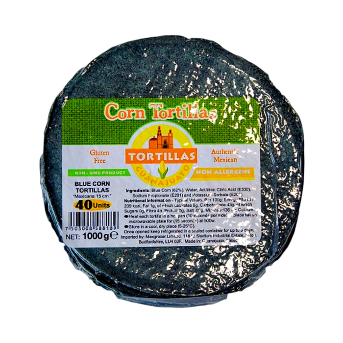 Tortillas Guanajuato - Blue Mexicana - 15cm (40pcs) 1kg
