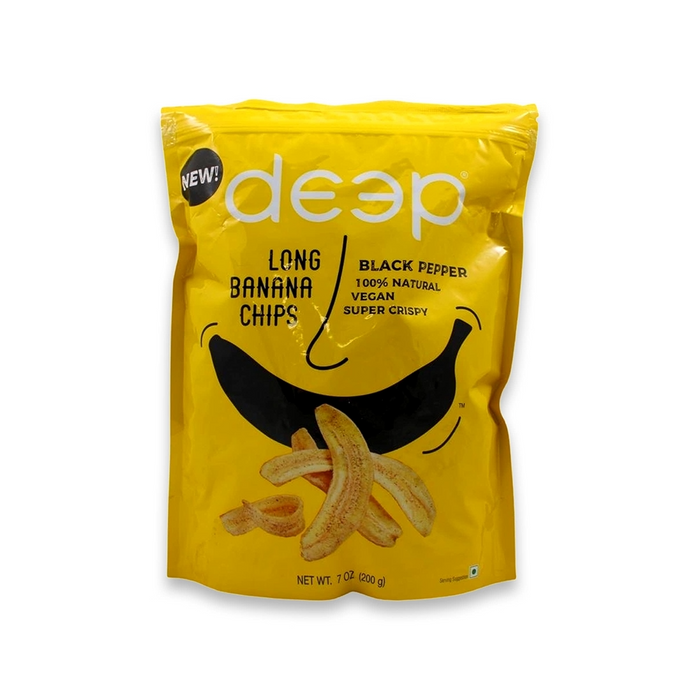 Deep Long Banana Chips - Black Pepper 200gm