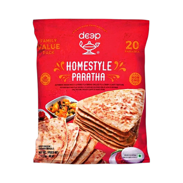 Frozen Deep Homestyle Paratha (20pcs) 1.3kg - Only Berlin Delivery