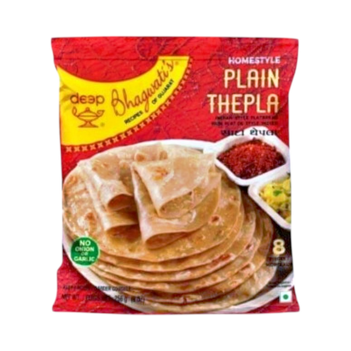 Frozen Deep Bhagwati's Recipe - Homestyle Plain Thepla (8pcs) 256gm (Only Berlin Delivery)