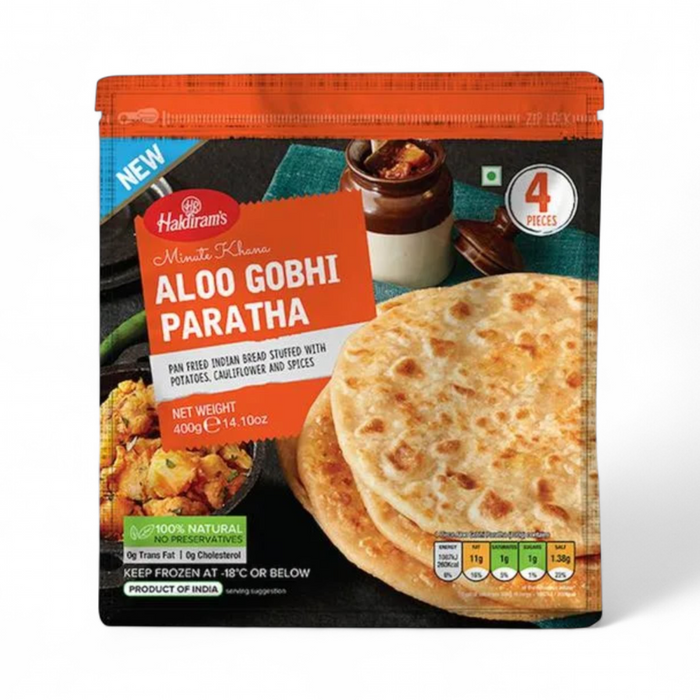 Frozen Haldiram's Aloo Gobhi Paratha (4pcs) 400gm - Only Berlin Delivery
