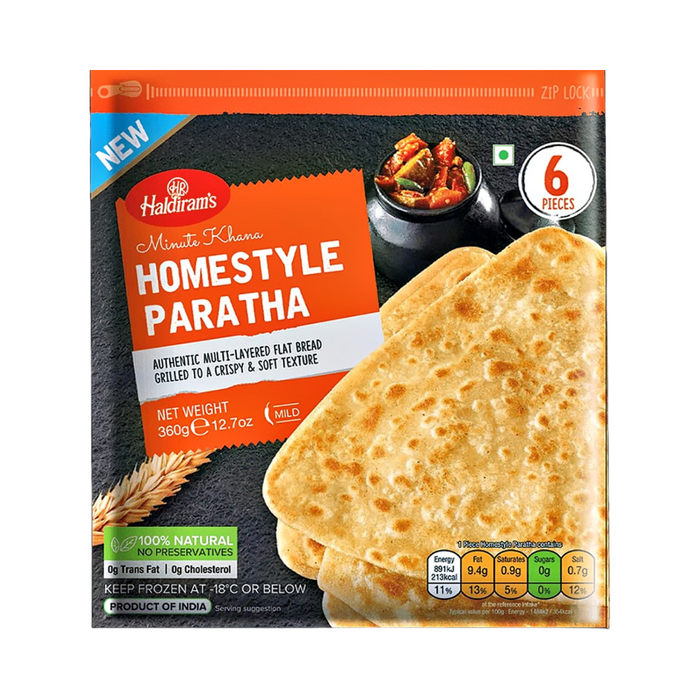 Frozen Haldiram's Homestyle Vegan Paratha (6pcs) 360gm - Only Berlin Delivery