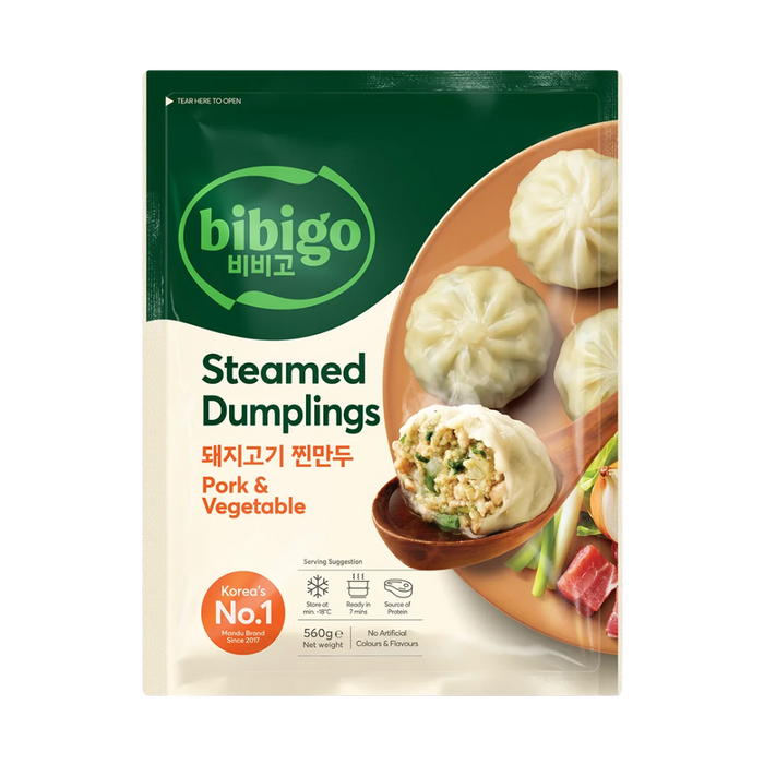 Frozen Bibigo Steamed Dumplings - Pork & Vegetables 560gm (Only Berlin Delivery)
