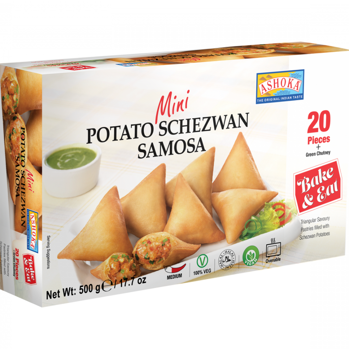 Gefrorene Ashoka Mini Potato Schezwan Samosa (20 Stück) 500 g – Nur Lieferung nach Berlin