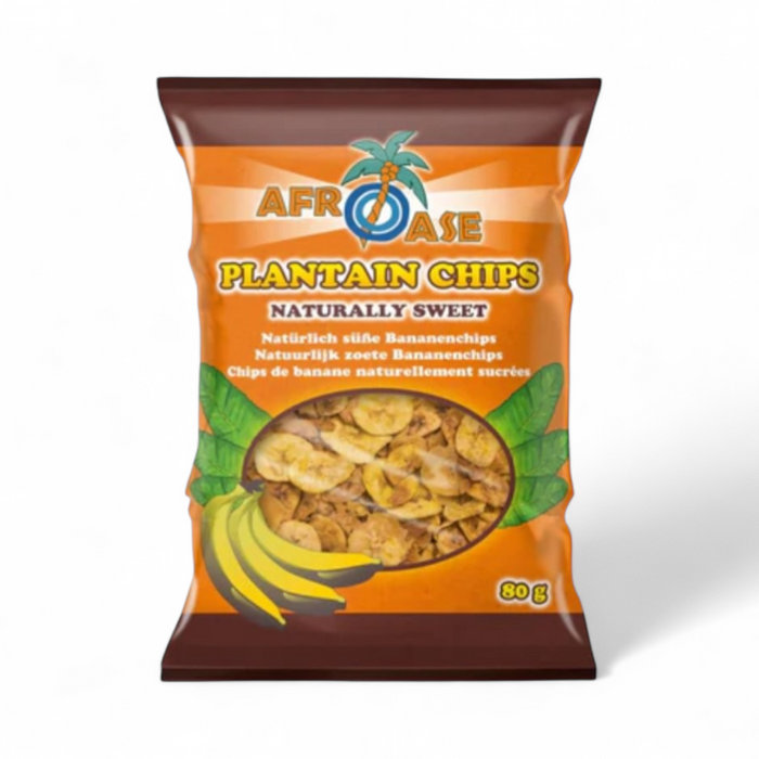 Afroase Plantain Chips - Naturally Sweet 80gm