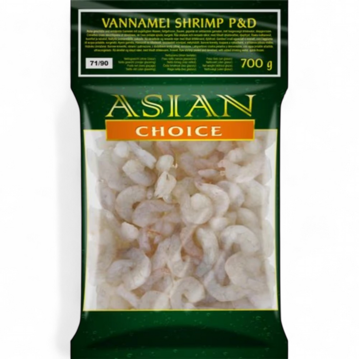 Frozen Asian Choice Vannamei Shrimps P&D (71/90) 700gm - Only Berlin Delivery