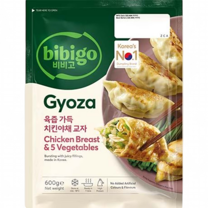 Frozen Bibigo Gyoza - Chicken Breast & 5 Vegetable 600gm (Only Berlin Delivery)