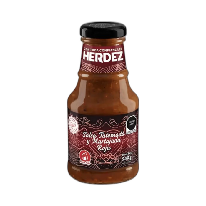 Herdez Salsa Tatemada y Martajada Roja 240g