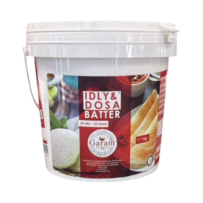 Garam Foods Idly & Dosa Batter 1kg (Bucket) - BBE: 21.06.2026