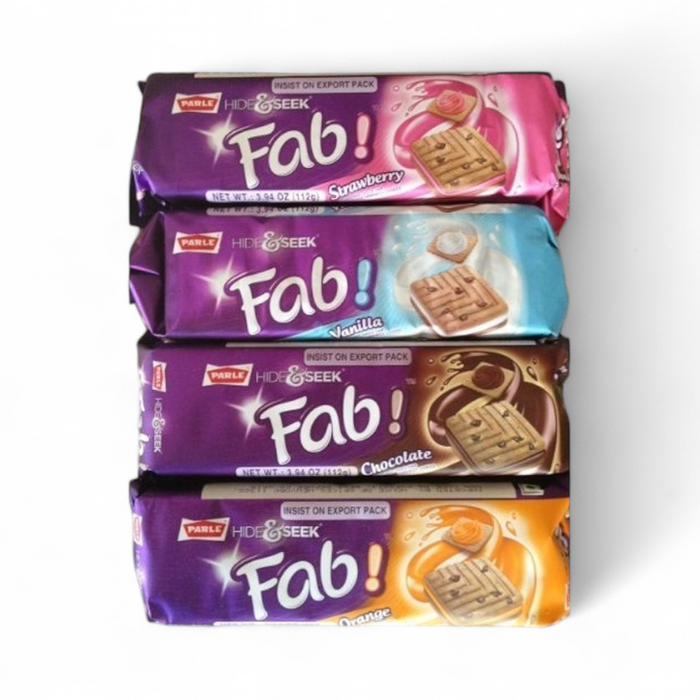 Parle Hide & Seek Fab (Vanilla/Strawberry/Orange/Chocolate) 448gm