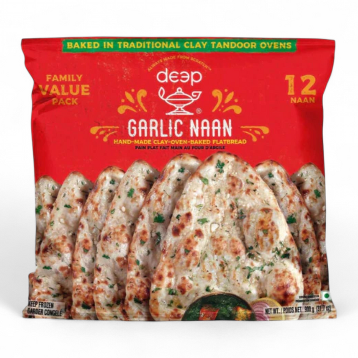 Frozen Deep Garlic Naan (12pcs) 900gm - Only Berlin Delivery