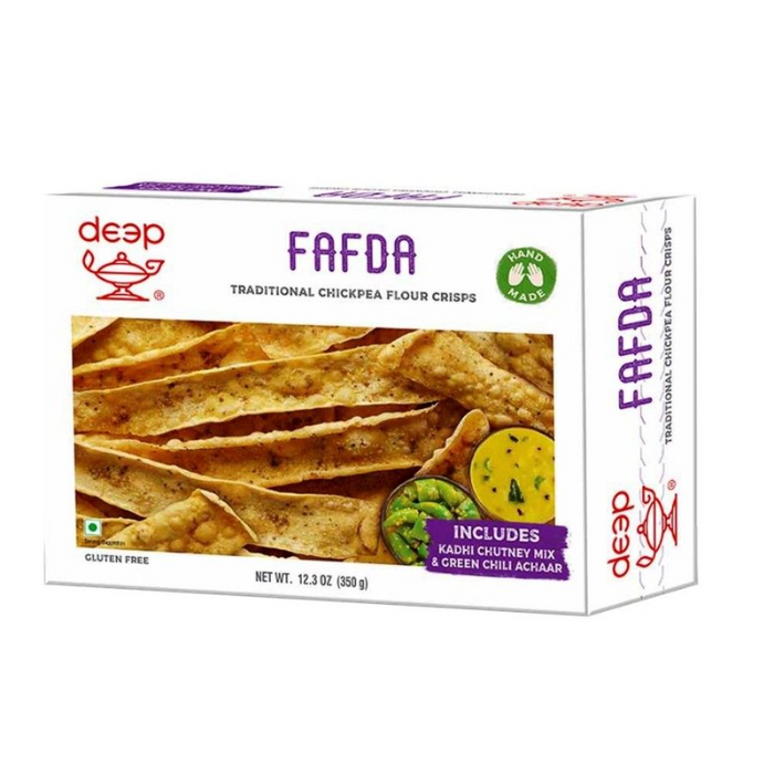 Deep Fafda With Kadhi Chutney Mix & Green Chilli Achar 350gm