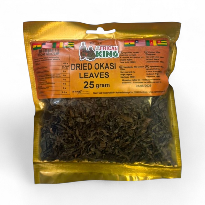 African King - Dried Okasi Leaves 25gm