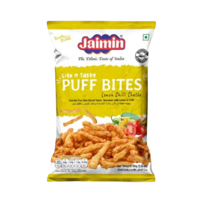 Jaimin Puff Bites - Lemon Chilli Chatka 80gm