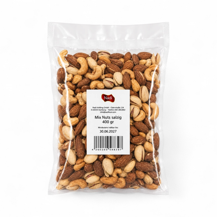 Nadi - Mix Nuts (Salzig) 400gm (BBE: 30.06.2027)