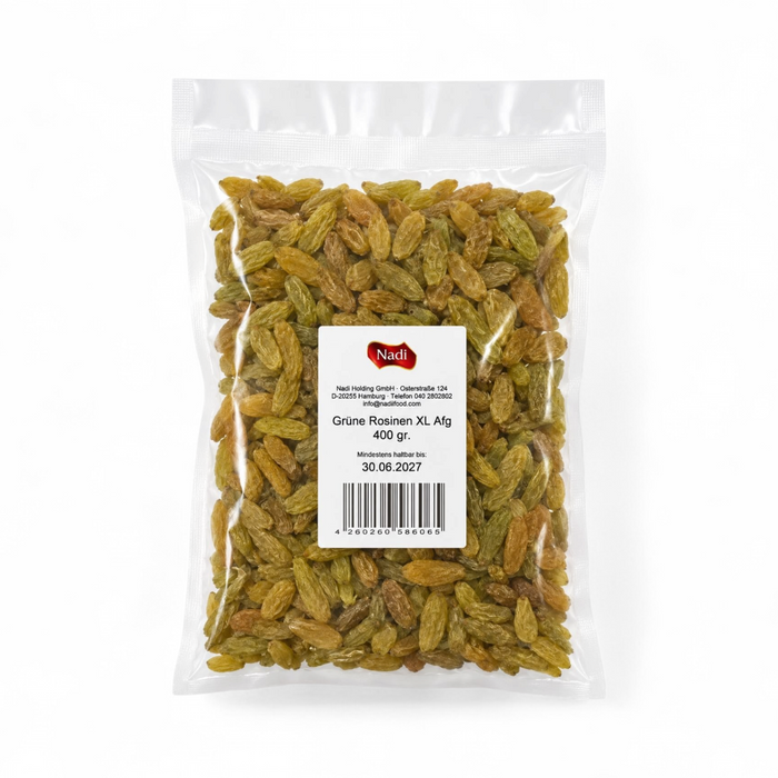Nadi - Grüne Rosinen (XL) 400gm (BBE: 30.06.2027)