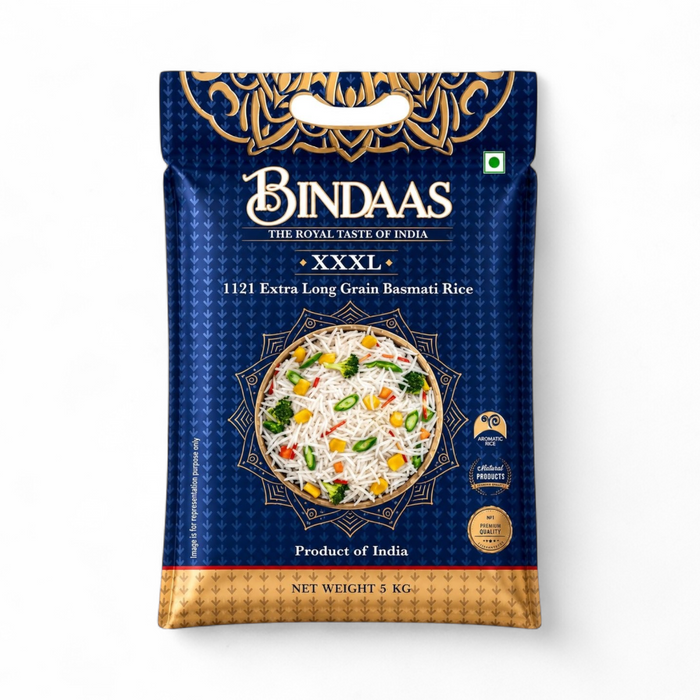 Bindaas Basmati Rice - Premium (Extra Long Grain) 5kg