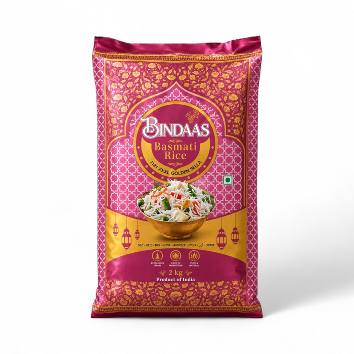 Bindaas Basmati Rice - Royale (Golden Sella) 2kg