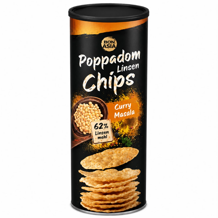 Bon Asia Poppadom Chips - Curry Masala 70gm