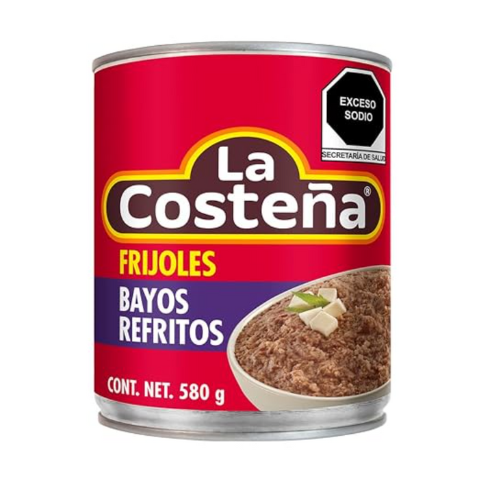 La Costena – Frijoles Bayos Refritos (Refried Bayo Beans) 580gm