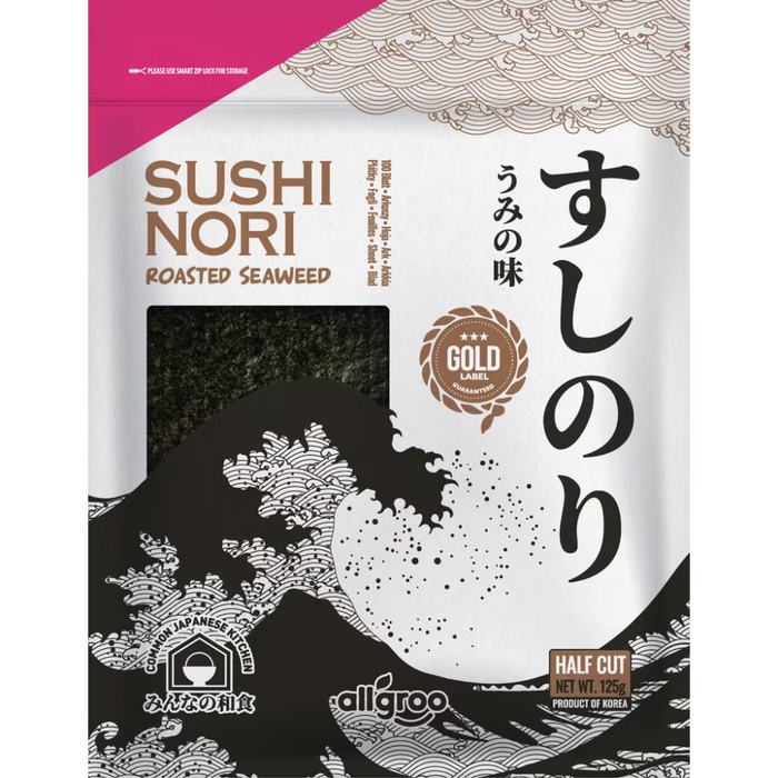 All Groo Sushi Nori –  Half Cut Gold (50 Sheets) 125gm
