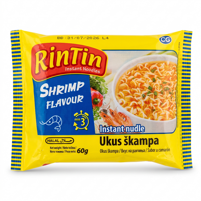 Rin Tin – Instant Noodles Shrimp Flavour 60gm