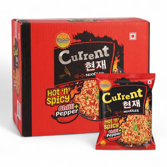 Current Instant Noodles - Hot n' Spicy (Chilli + Pepper) (20 x 100gm) 2kg - Full Karton