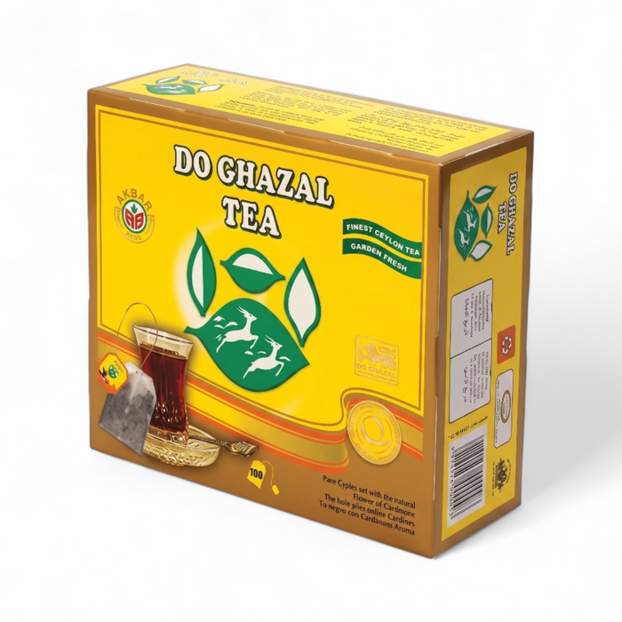Do Ghazal Tea –  Pure Ceylon with Cardamom (100 Tea Bags x 2gm) 200gm