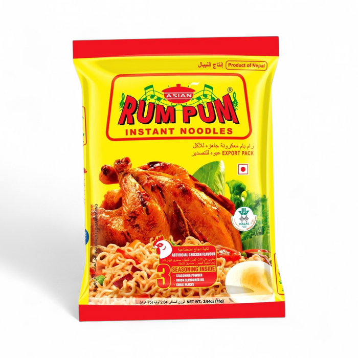 Asian Rum Pum Instant Noodles – Chicken Flavour 75gm