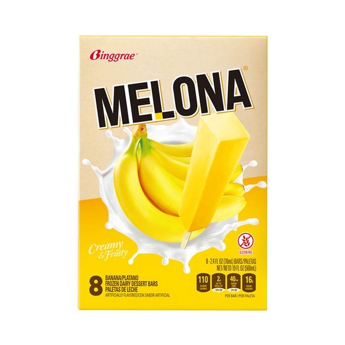 Frozen Binggrae Melona - Banana Ice Bar (8pcs) 560ml - Berlin Only Delivery