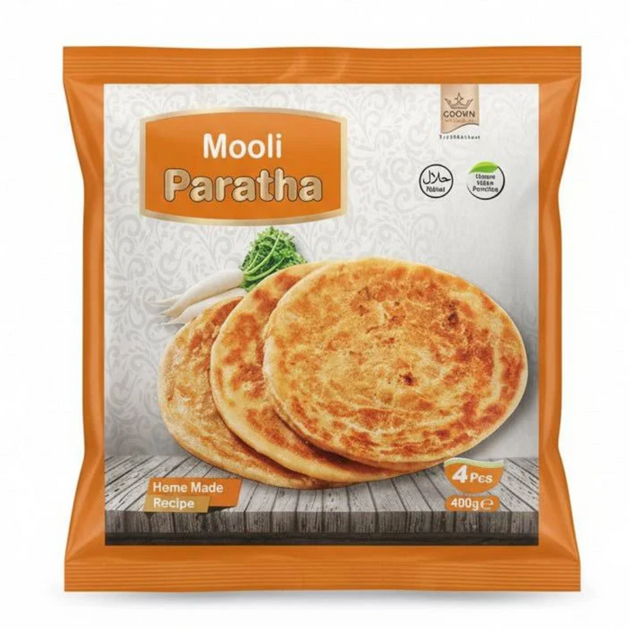 Crown Frozen Foods – Mooli Paratha 400gm  (BBE: 09.2025) - Berlin Only Delivery