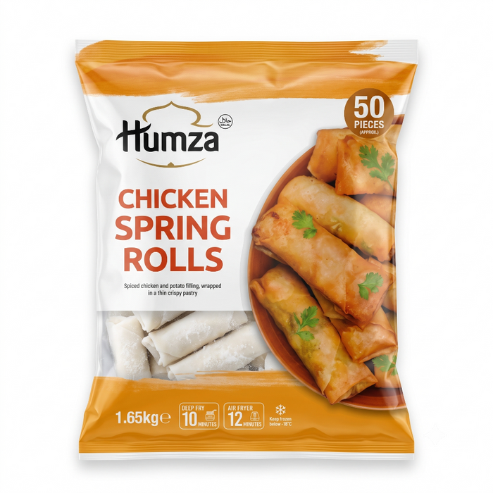 Humza – Chicken Spring Rolls (50 Pieces) 1.65kg - Berlin Only Delivery
