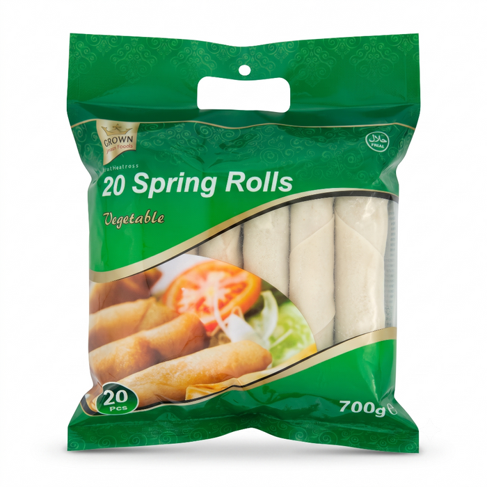 Crown Frozen Foods – Vegetable Spring Rolls (20 Pieces) 700gm - Berlin Only Delivery
