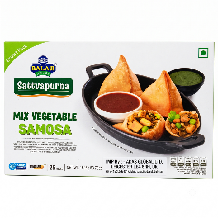 Balaji – Mix Vegetable Samosa (Medium Size) (25 Pieces) 1525gm - Berlin Only Delivery